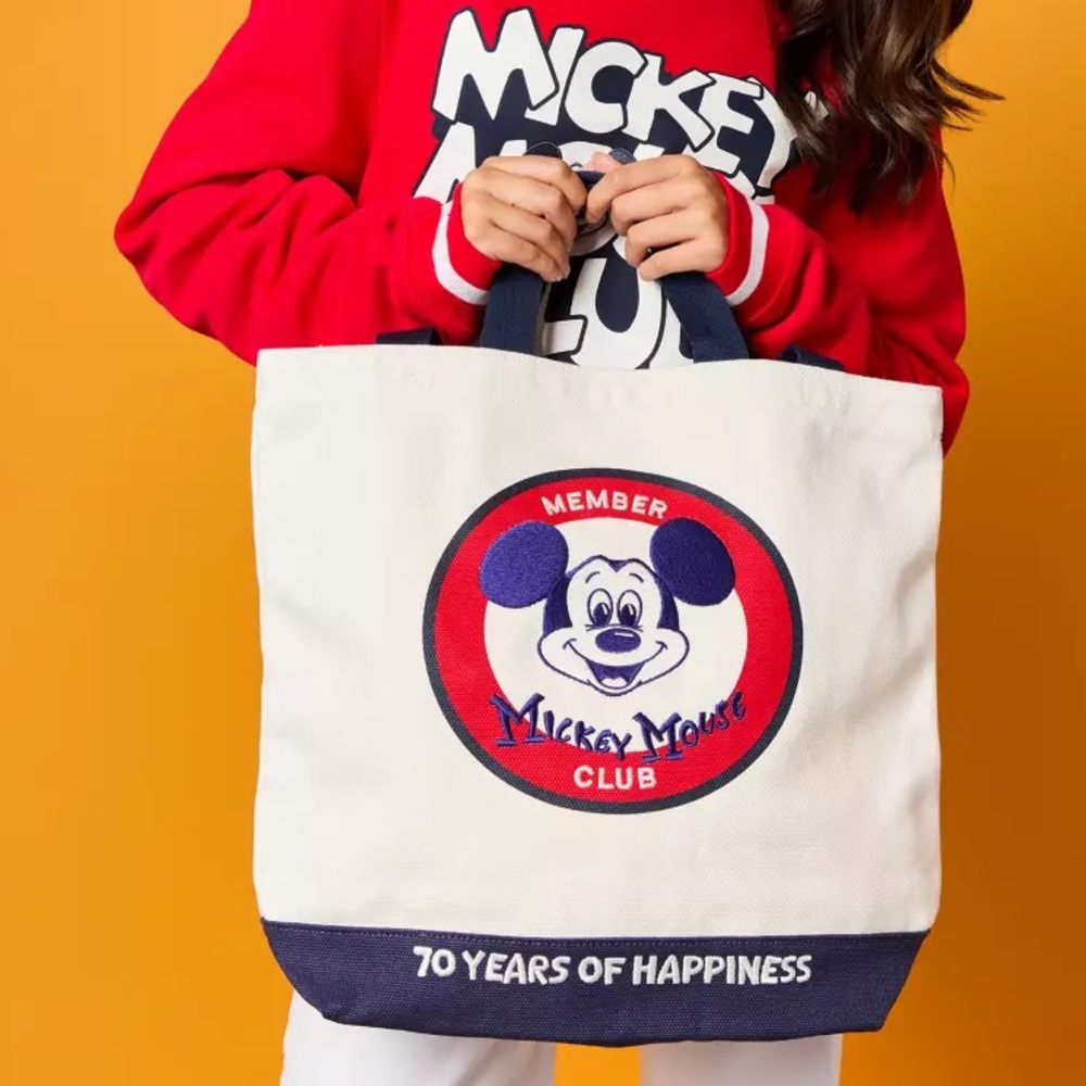 Disney Mickey Mouse Member Club 70th Anniversary Canvas Tote 🆕